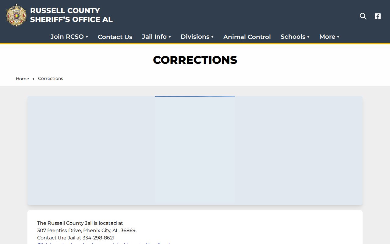 Russell County arrest lookup jail corrections page