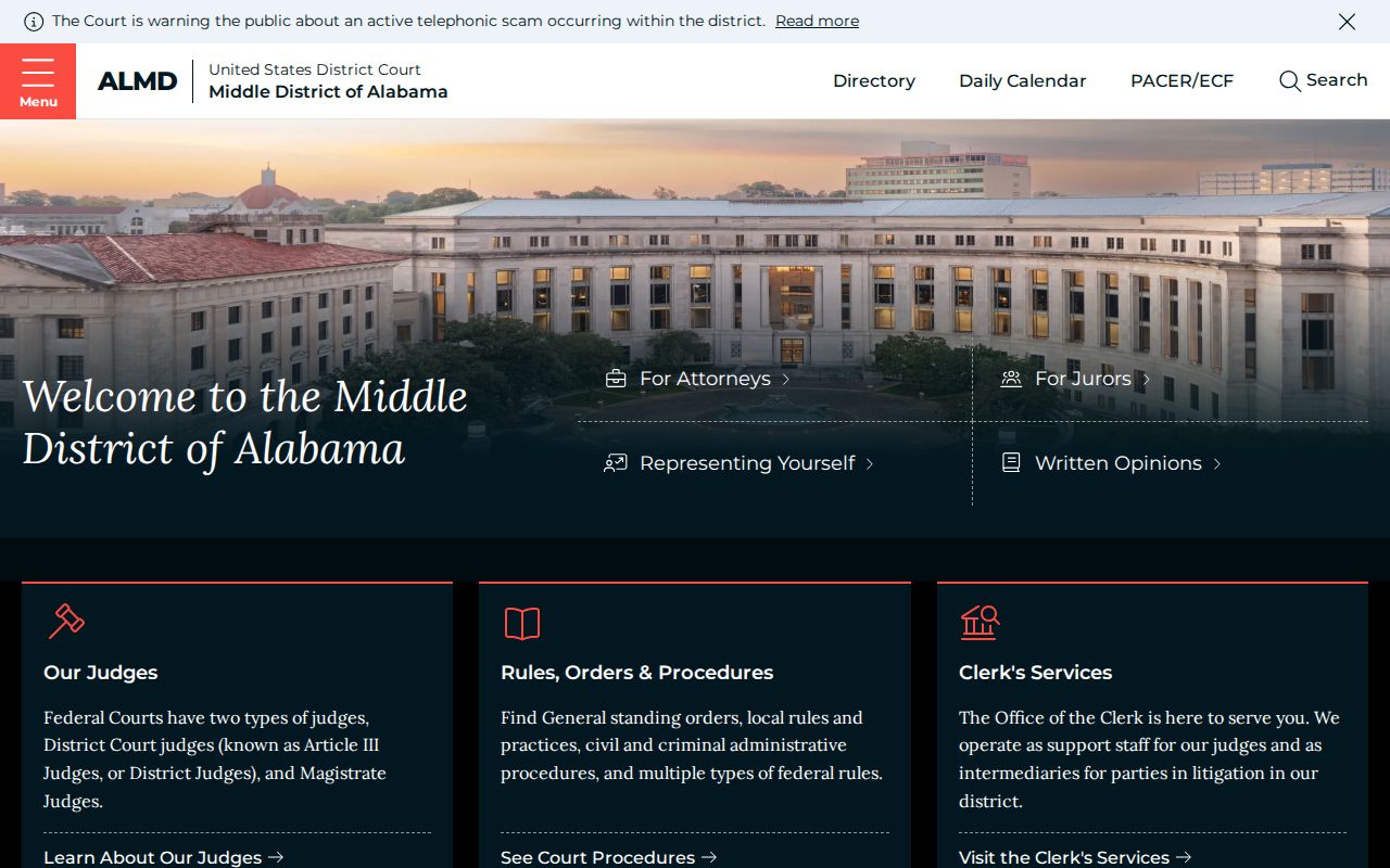 Russell County criminal court records in the Middle District of Alabama federal system