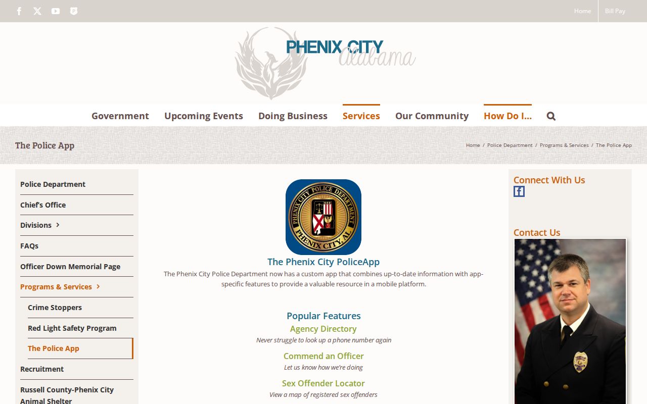 Phenix City police app map for Russell County sex offender awareness